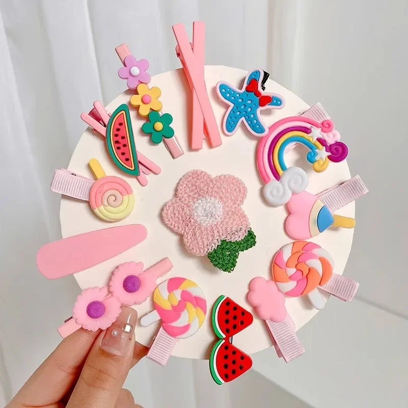 Children's Clip Cute Girl Bb No Harm To Hair Broken Bangs Side Little Accessory Headwear Japanese and Korean Style Cute Gift