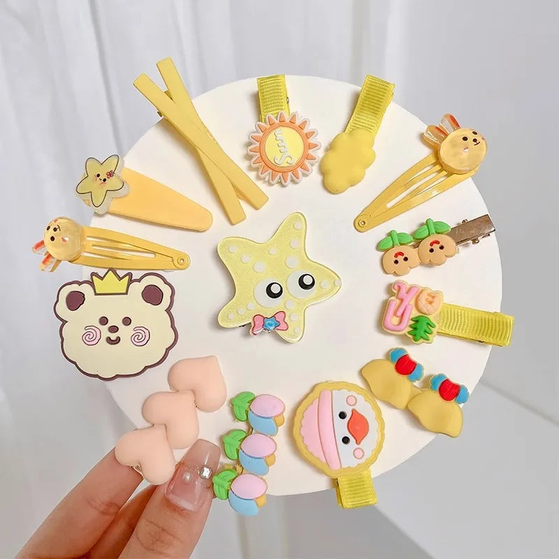 Children's Clip Cute Girl Bb No Harm To Hair Broken Bangs Side Little Accessory Headwear Japanese and Korean Style Cute Gift