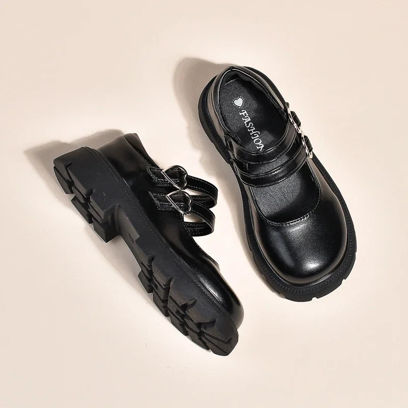 Girls' Leather Mary Jane Shoes – Glossy & Matte Dress Shoes for Parties, Weddings, and Performances – Princess Style for Big Kids
