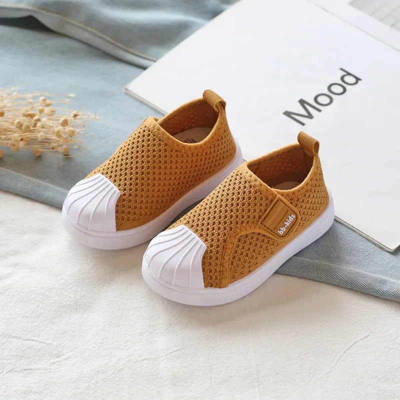 Kids Casual Sneakers for Boys Girls Toddlers Fashion Skate Shoes Knitted Fabric Casual Shoes for Kindergarten School Soft 21-30