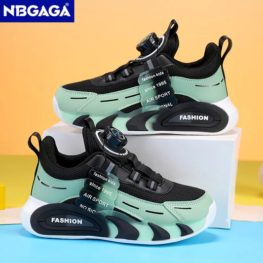 Trendy Kids Basketball Shoes Breathable Lightweight Children Boys' Running Leisure Sneaker Non-slip Outdoor Tennis