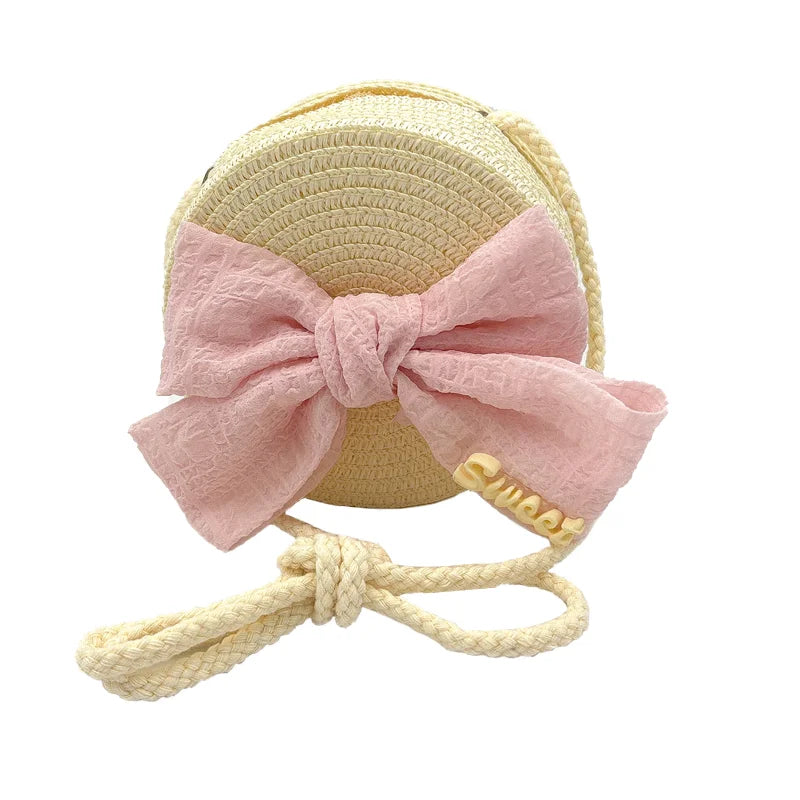 Children's Crossbody Shoulder Bag Lace-up Bow Coin Backpack For Baby Fashion Casual Shopping Mini Bag For Girls
