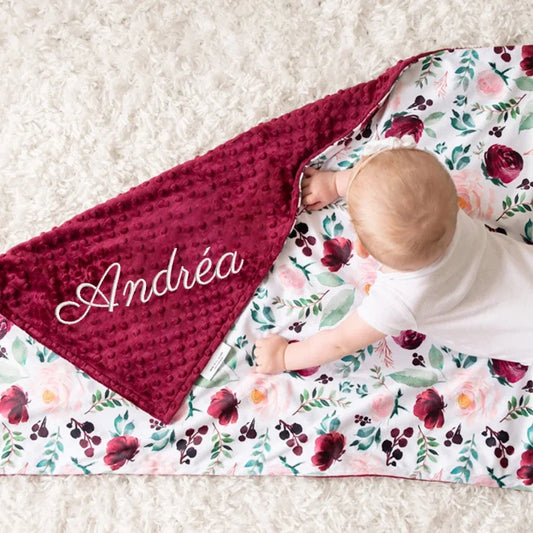 Name Personalised Custom Fleece  Baby Blanket Kids Nursery Decor Swaddle Blanket Baby Blankets Newborn Gift Mother Kids 100*72cm