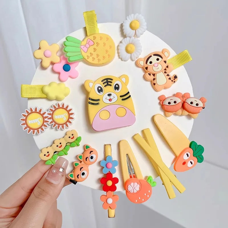 Children's Clip Cute Girl Bb No Harm To Hair Broken Bangs Side Little Accessory Headwear Japanese and Korean Style Cute Gift
