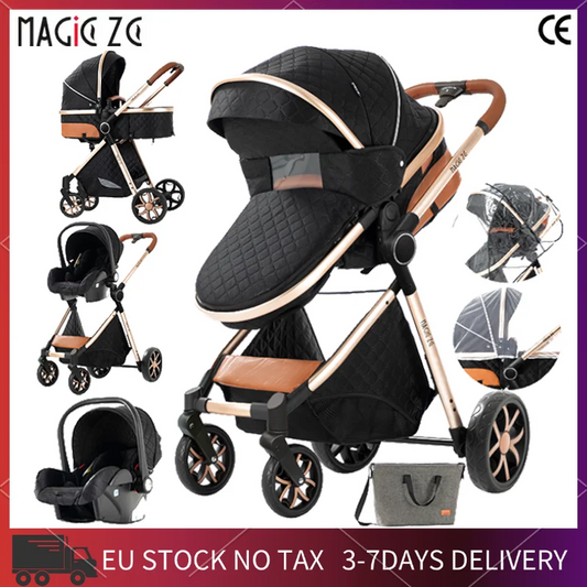 3 in 1 Lightweight Baby Stroller for Newborns Travel Foldable Infant Stroller which can be used as Baby Carriage and Light Cart