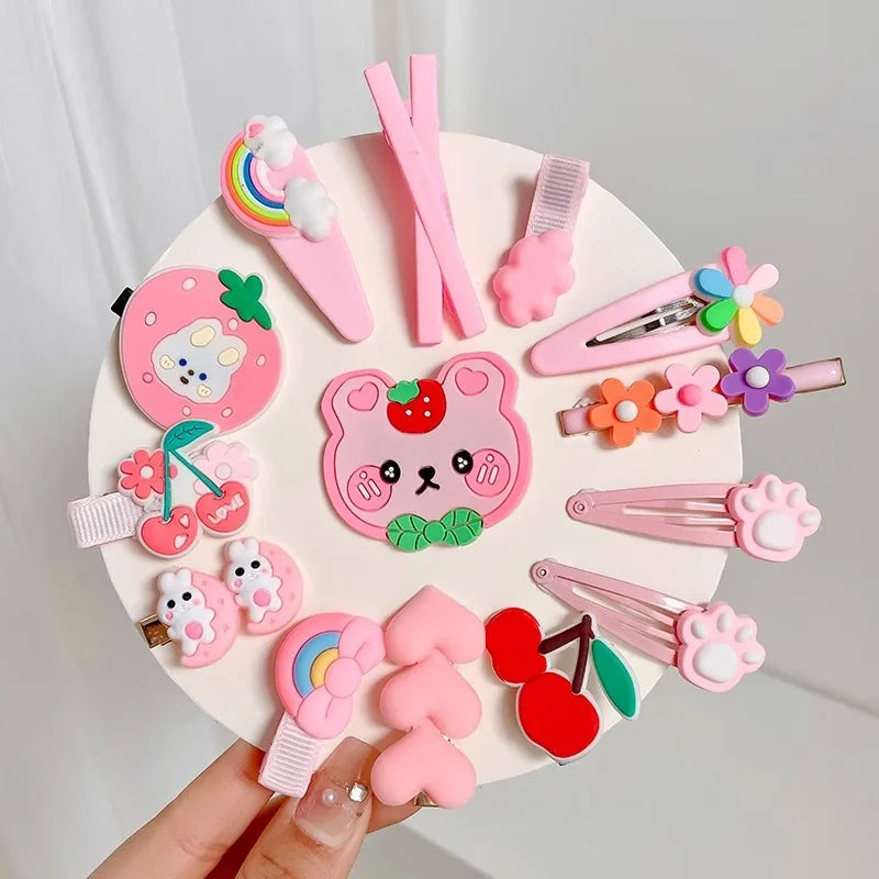Children's Clip Cute Girl Bb No Harm To Hair Broken Bangs Side Little Accessory Headwear Japanese and Korean Style Cute Gift