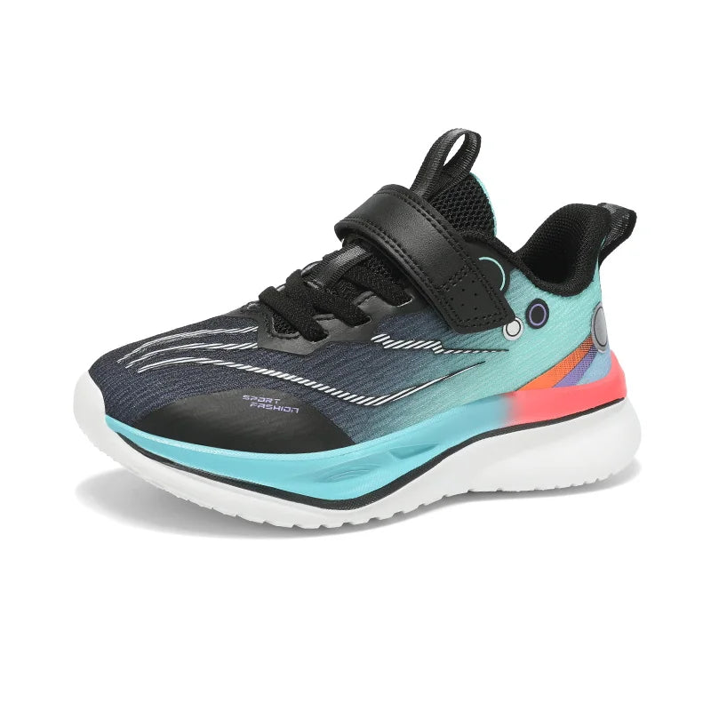 Children's professional badminton shoes Boys summer ultra light shock absorber student Velcro breathable sneakers