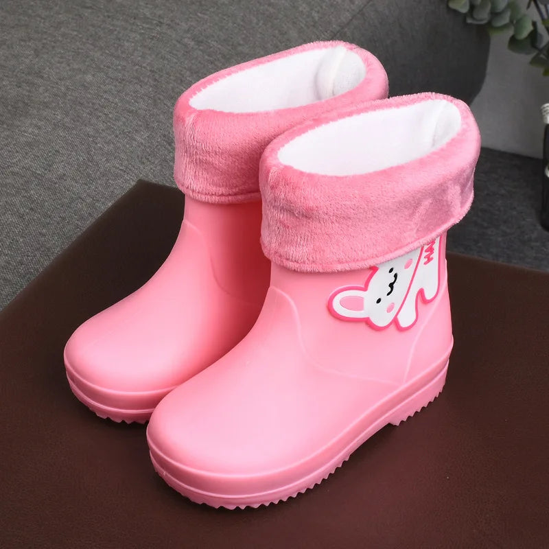 Kid Shoe Anti Slip Rain Boot for Children Four Seasons Cartoon Boy Rain Shoe Cute Girl Rubber Boots for Kid Baby Waterproof Shoe