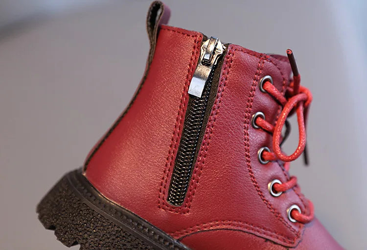 2024 Spring Autumn Winter Ankle Boots Light Girl Platform Shoes Burgundy Beige Black Boys Short Boots Super Cozy Shoes