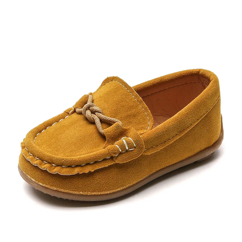 Classic Style Children Shoes Spring Autumn Little Kids Slip-on Shoes Boys Loafers Casual Sneakers Girls Soft PU Leather Moccasin