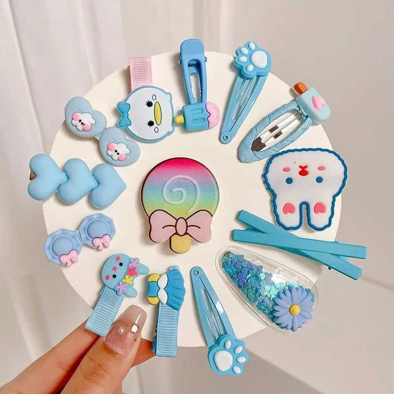 Children's Clip Cute Girl Bb No Harm To Hair Broken Bangs Side Little Accessory Headwear Japanese and Korean Style Cute Gift