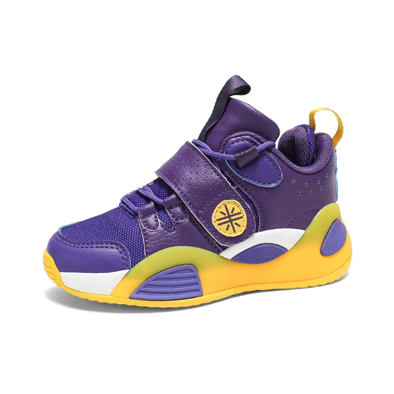 Student non-slip springback sports shoes 2024 new children's shoes double mesh breathable training basketball shoes