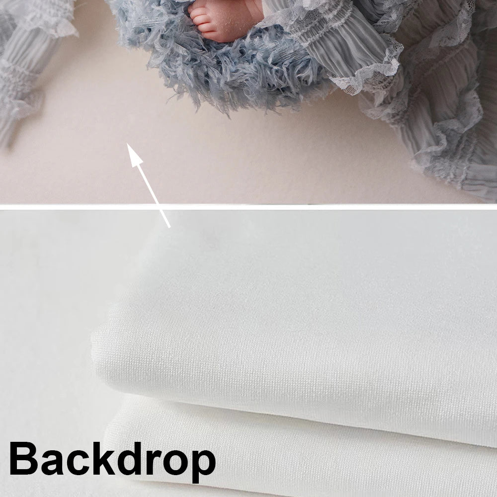 Newborn Wrap Photography White Cotton Stretch Wrapping Lace Hat Pillow Feather Mat Photo Props Artificial Flower Decoration Prop
