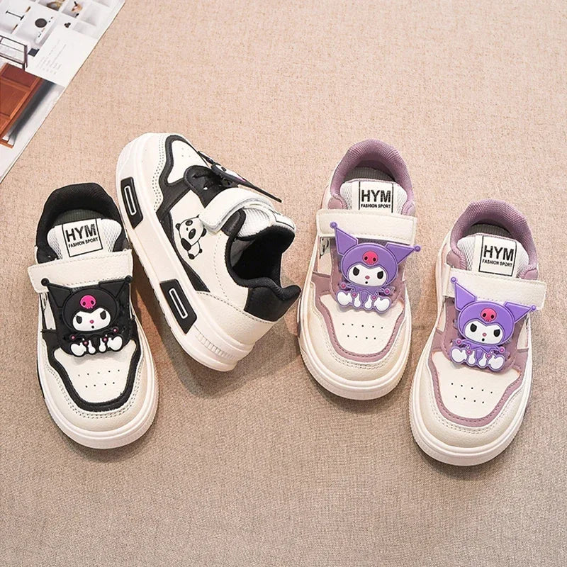Children's Cute Melody Casual Board Shoes Girl's Cartoon Sneakers Spring and Autumn New Kawaii Kuromi Anti Slip Soft Sole Shoes