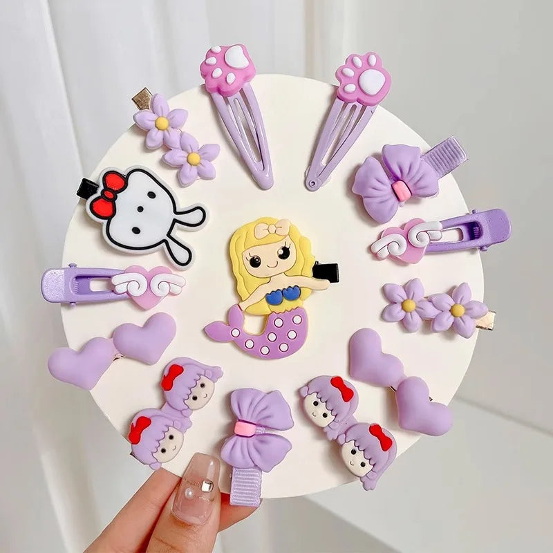 Children's Clip Cute Girl Bb No Harm To Hair Broken Bangs Side Little Accessory Headwear Japanese and Korean Style Cute Gift