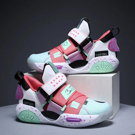 New Brand Children's Basketball Shoes For Boys Girls Non-slip Kids Sport Shoes Lightweight Outdoor Sneakers Trainers Footwear