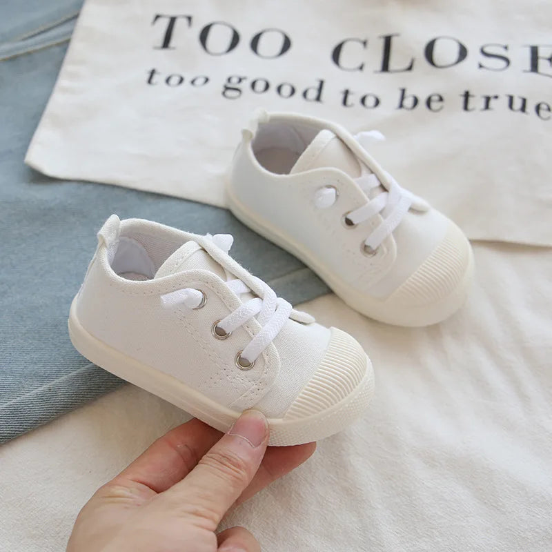 Boys Canvas Shoes Sneakers Girls Tennis Shoes Lace-up Children Footwear Toddler Yellow Chaussure Zapato Casual Kids Canvas Shoes