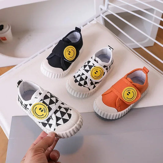Fashion Children Shoe Versatile Canva Shoe 2025spring Autumn New Boy Shoe Flat Casual Shoes Simple Girl Shoes Comfort Baby Shoes