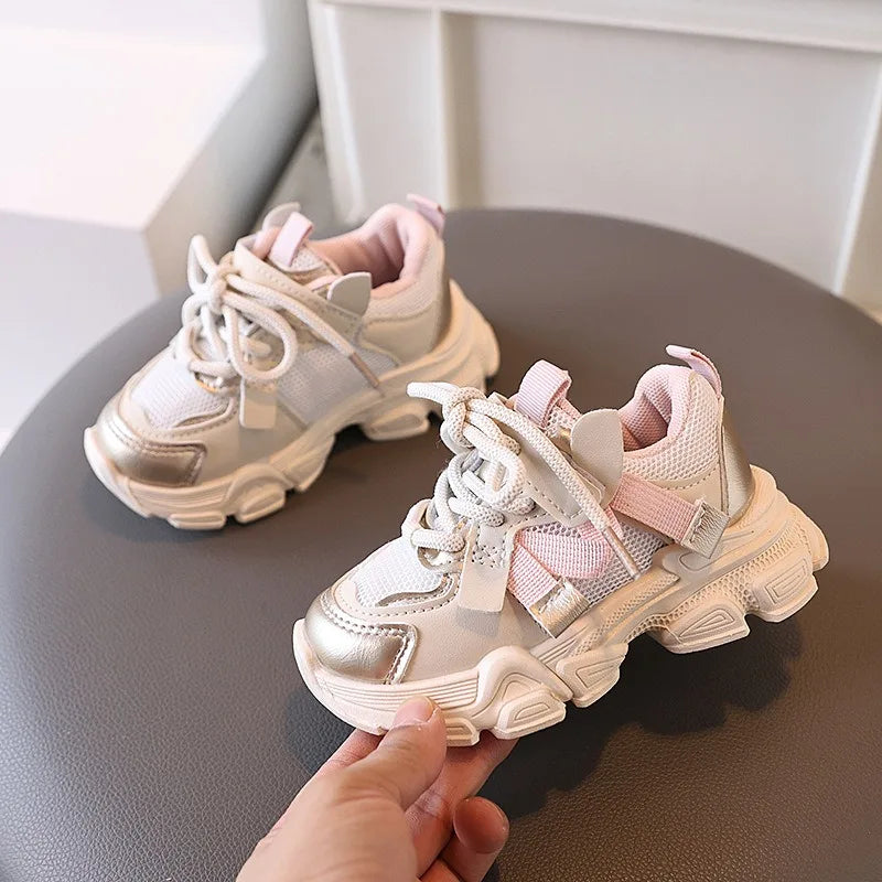 Colorful Fashionable Breathable Mesh Casual Sneakers for Boys and Girls Sport Shoes, Suitable for All Seasons