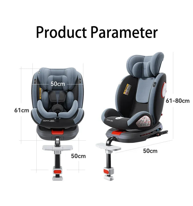 Baby Car Safety Seats with ISOFIX for Infant,ECE R129, Ergonomic Cushion, Five Point Safety Belt, Side Impact Shield, 0-12 Years