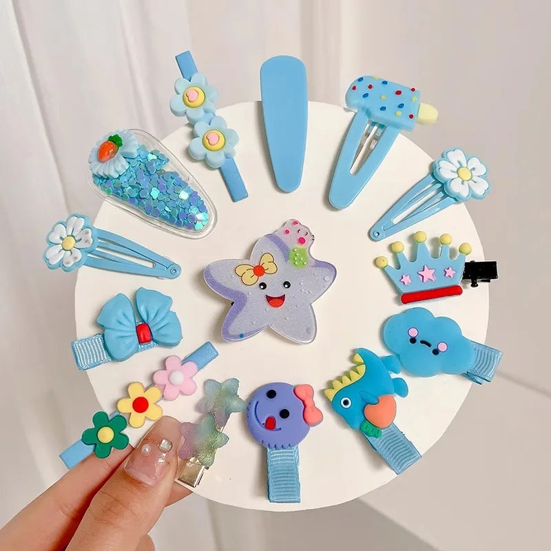 Children's Clip Cute Girl Bb No Harm To Hair Broken Bangs Side Little Accessory Headwear Japanese and Korean Style Cute Gift
