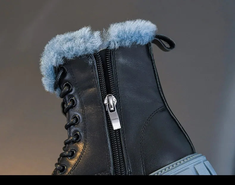 Winter Kids' Snow Boots – Thick Warm Faux Fur Boots for Boys and Girls, Soft-Soled, Anti-Slip Fashion Footwear for Babies and Children