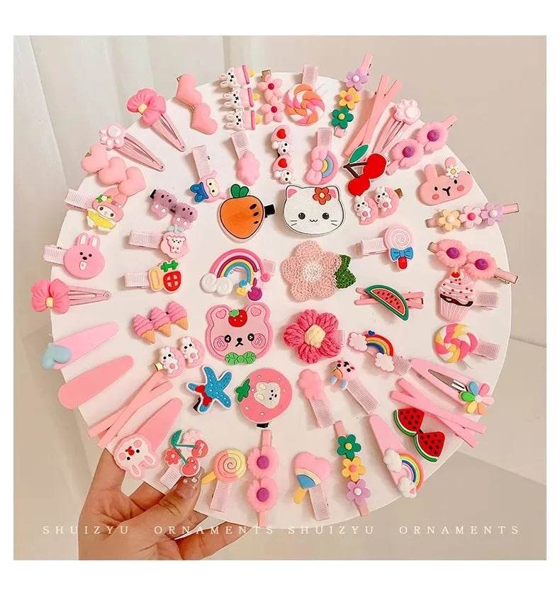 Children's Clip Cute Girl Bb No Harm To Hair Broken Bangs Side Little Accessory Headwear Japanese and Korean Style Cute Gift