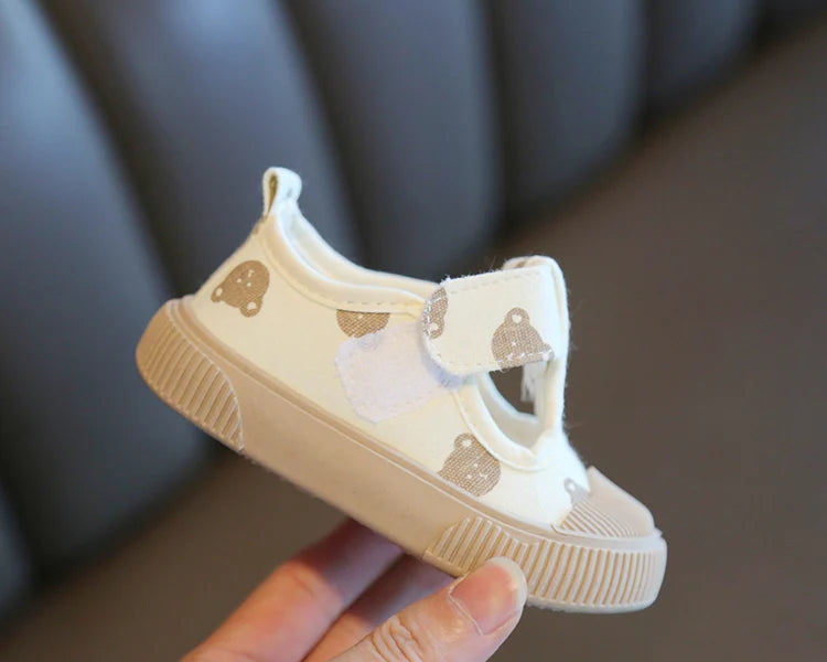 Children's Casual Canvas Sneakers – Spring/Autumn Outdoor Shoes with Animal Print Design for Toddlers and Young Kids (Boys & Girls)