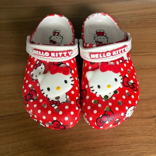 2025 KT Cat Cartoon Children'S Hole Shoes For Boys And Girls Beach Toe Caps Slippers Big Children'S Summer Fashion Sandals Gift