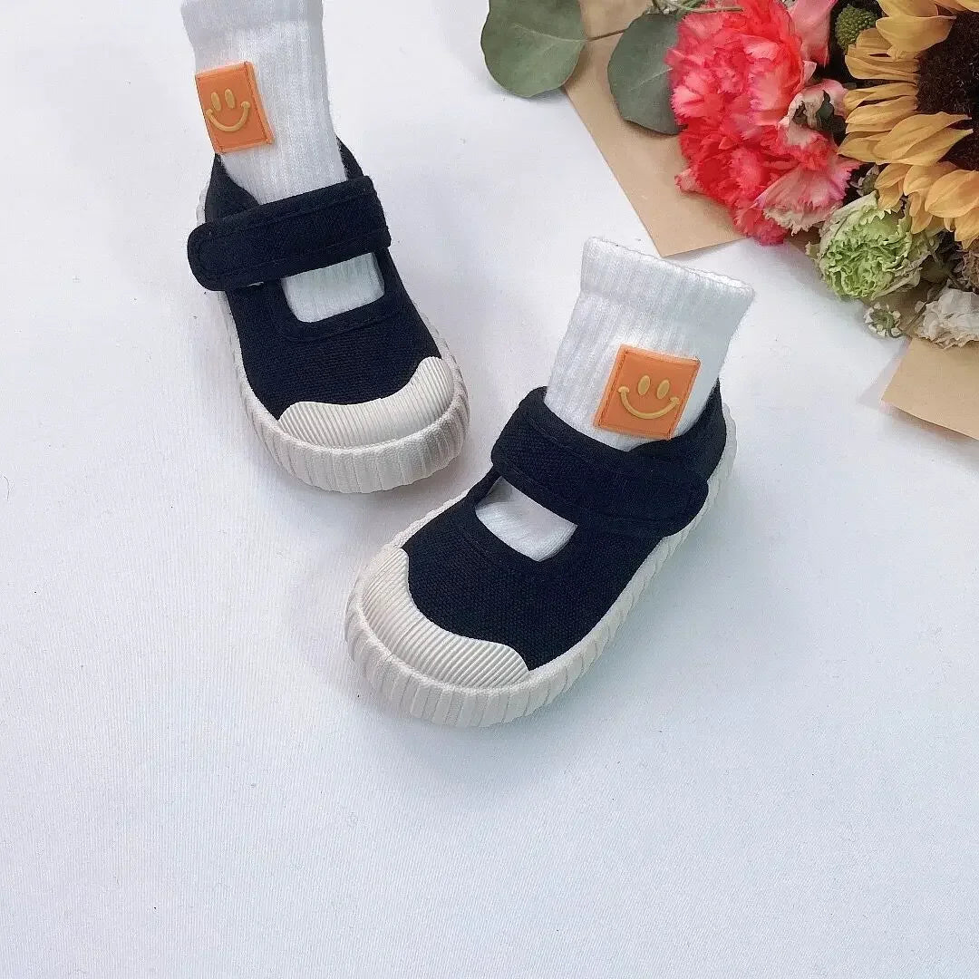 Girls' Canvas Shoes 2025 Spring New Children's Board Shoes Single Shoe Girls' Shoes Small and Medium Boys' Casual Shoes кросовки