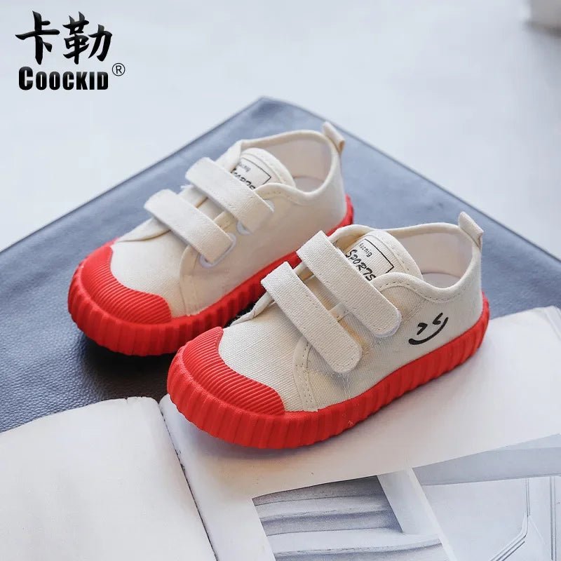 Kids Shoes for Girl 2024 Autumn New Baby Canvas Shoes Girls Casual Soft Bottom Non-slip Boys Toddler Shoes 1-9 Years Old E06233