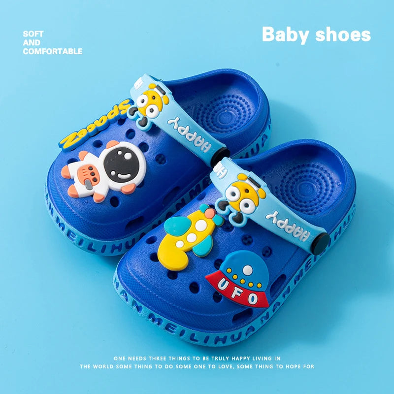 Baby & Toddler Slippers, Kids' Sandals for Ages 1-5 Fashionable Breathable Waterproof Hole-Pattern Infant Clogs