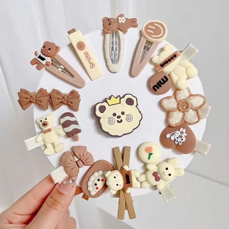 Children's Clip Cute Girl Bb No Harm To Hair Broken Bangs Side Little Accessory Headwear Japanese and Korean Style Cute Gift