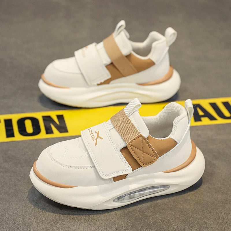 Kids Sneakers For Boys Girls Casual Shoes Leather Waterproof Non-slip Running Shoes Sport Shoes Toddler Children Sneakers 26-37