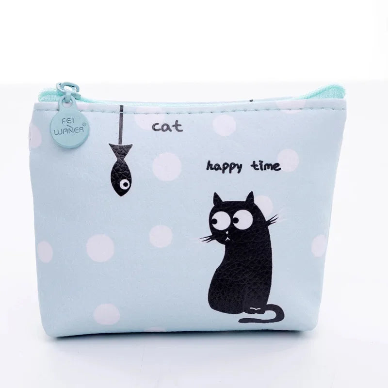 Women Canvas Coin Purse Card Key Mini Purses Pouch Girl Kids Children Cute Small Zipper Coin Purse Card Holder Wallet Bag Case