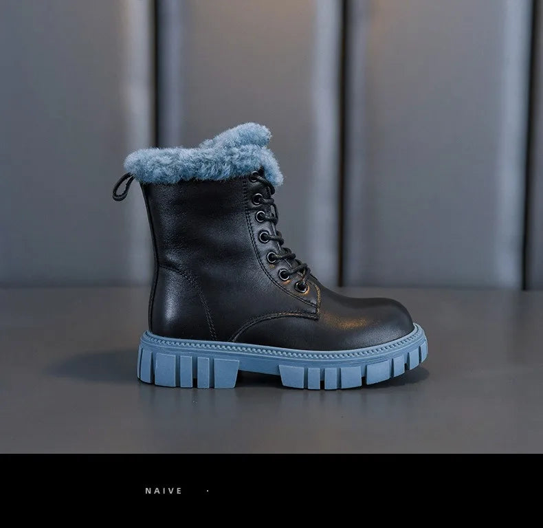 Winter Kids' Snow Boots – Thick Warm Faux Fur Boots for Boys and Girls, Soft-Soled, Anti-Slip Fashion Footwear for Babies and Children