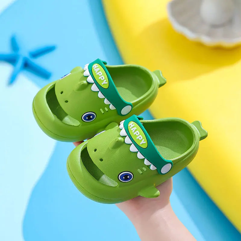 Cute Baby Shark Clogs For Children Closed Toe Slip On Sandals Anti-slip Garden Shoes Boys Girls Outdoor Casual Beach Slippers
