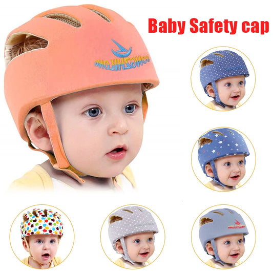 Baby Helmet Safety Cap For Babies Boys Girls Summer Breathable Cotton Mesh Hat Children Crawl Walk Playing Infant Anti Collision