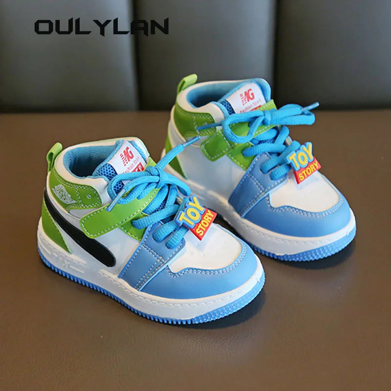 Kids Sports Shoes Spring Autumn Children's Board-shoe Boys Casual Sneakers High Top Non Slip Shoes Girls Soft Soled Baby Shoes