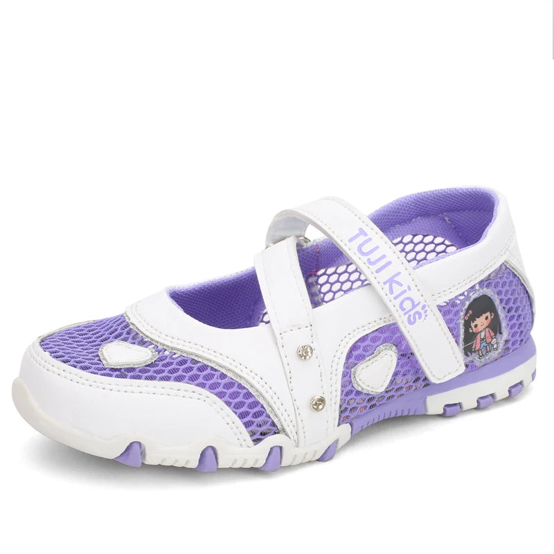 Girls Sandals Gladiator Cartoon Soft Children Non-slip Beach Shoes Kids Summer Floral Sandals Princess Shoes Fashion Cute