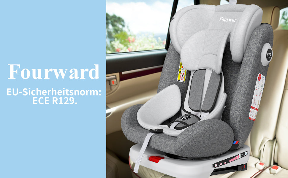 AP02 KL005 Child Baby Car Seat 360° Rotatable ECE ISOFIX, Rest Position 5-Point Harness 9-36KG Group 0+1/2/3 9-36 kg/0-12 Years